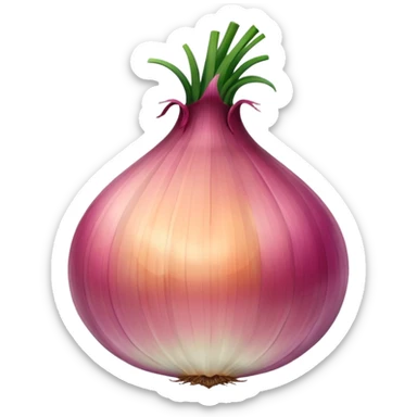 oignon fin rose sticker