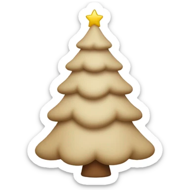 beige christmas tree sticker