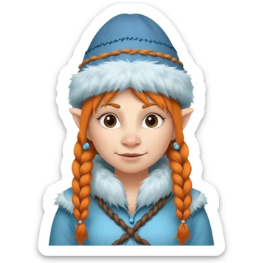 Women in the artic circle as a troll sticker