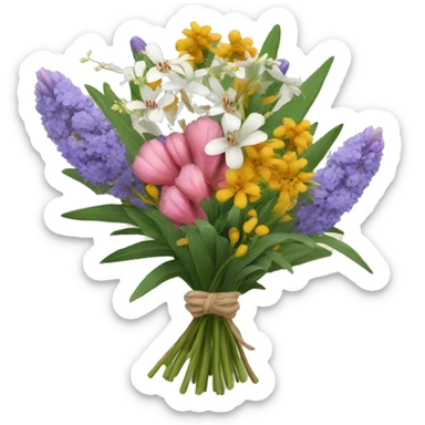 Australian native flowers bouquet sticker