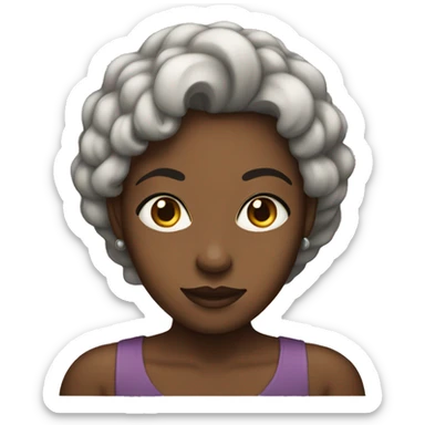 Black feminine sticker