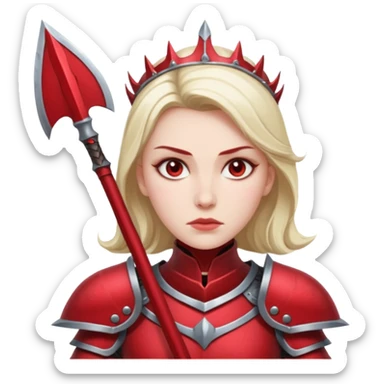 War Queen + crimson armor + halberd sticker