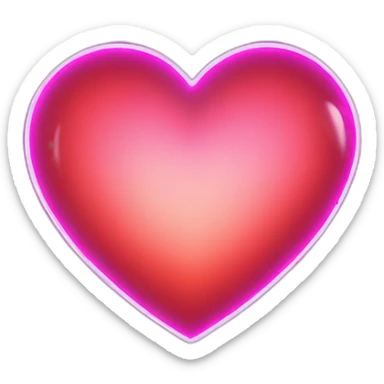 heart neon sign style sticker