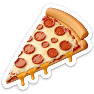 Slice of pizza with mini dogs as the topping sticker