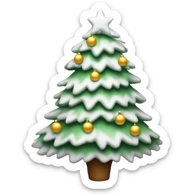 white christmas tree sticker