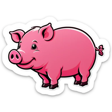 Schwein was isst sticker