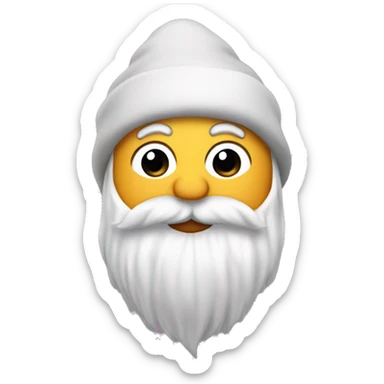 Gnom without eyes with big beanie  sticker