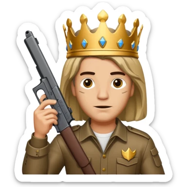 King Von holding a Glock sticker