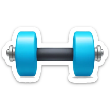 Light blue dumbbells  sticker