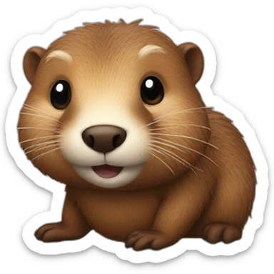 a cuddly beaver sticker