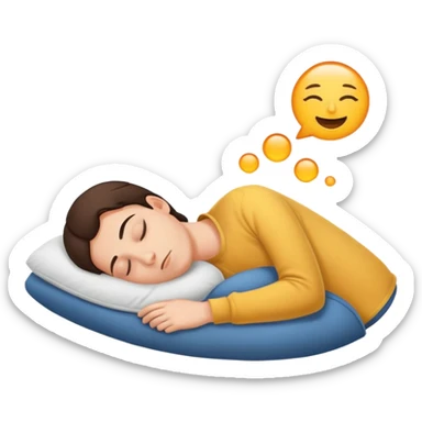 person sleeping on their back sticker