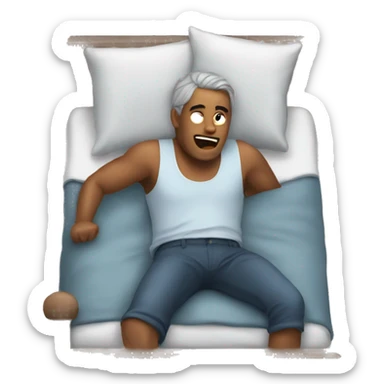 The man who curses waking up early in the morning sticker