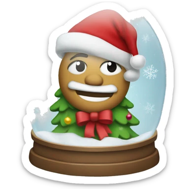 Christmas snowglobe sticker