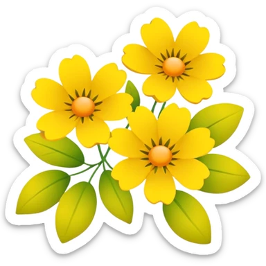 sarı çiçekl sticker