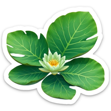 water lily leaf sticker