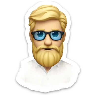 Un blond barbu avec des lunettes de soleil sticker