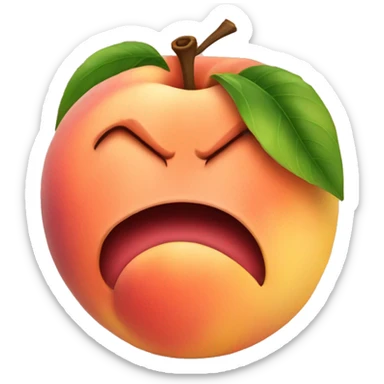 big juicy peach sticker