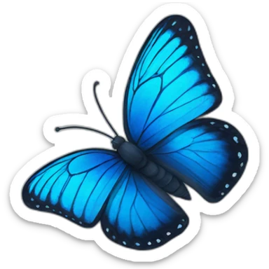 blue butterfly sticker