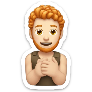 Ginger man with 4.5 fingers sticker