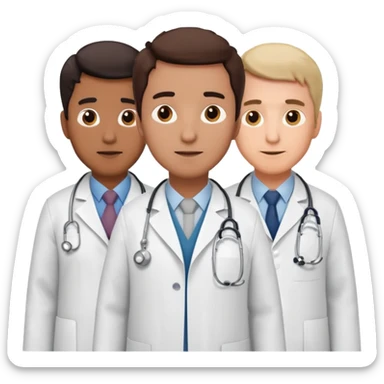 5 doctor staff all men make the differ in age sticker