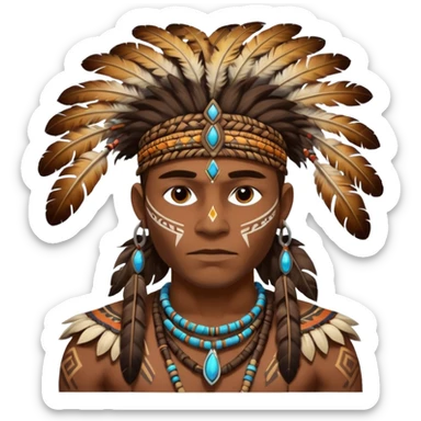 elemental tribal man sticker