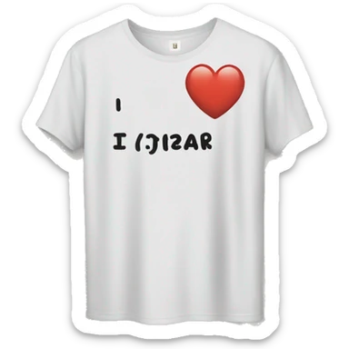 T-shirt with the inscription “I ❤️lera ” sticker