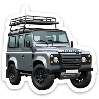 New Landrover Defender 110 in Carpathian Grey with gloss black accents sticker