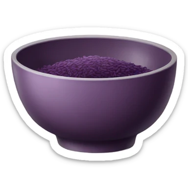 a bowl of korean purple rice sticker