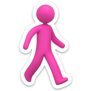 pink stickwoman sticker