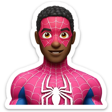 Pink spider man sticker