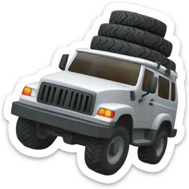 A robust vehicle climbing a steep trail sticker