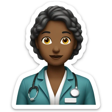 woman-doctor-with-children sticker