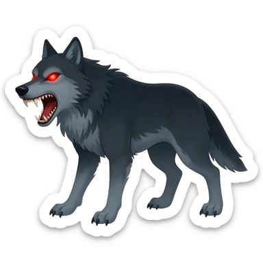 scary wolf sticker