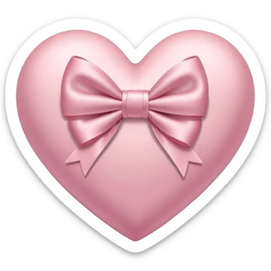 💝 light pink heart with bow sticker