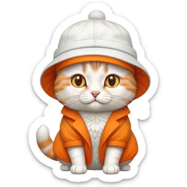 cat in a backwards hat sticker