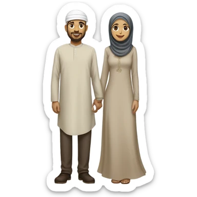Muslim couple sticker