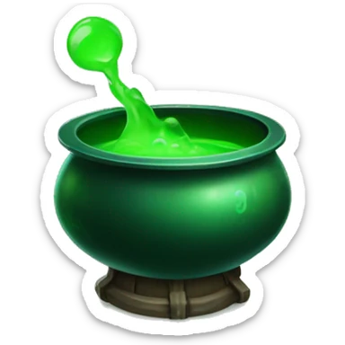 Witch's Cauldron green potion sticker