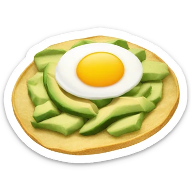 Tostada de aguacate con huevo sticker