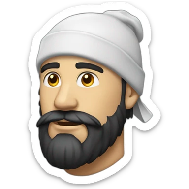 white-man-with-mohawk-and-long-black-beard-with-a-black-beanie-hat sticker