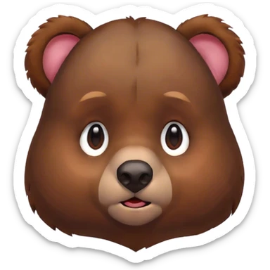 Shy bear in love sticker