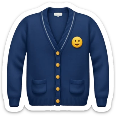 navy cardigan sticker