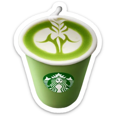 Make the matcha latte Starbucks  sticker
