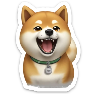 shiba dog shouting "Eri is HIM" sticker