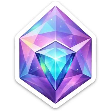 magic alien cosmic crystal sticker