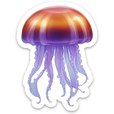 jelly fish in sea sticker