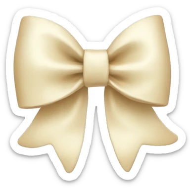 Cream Bow  sticker