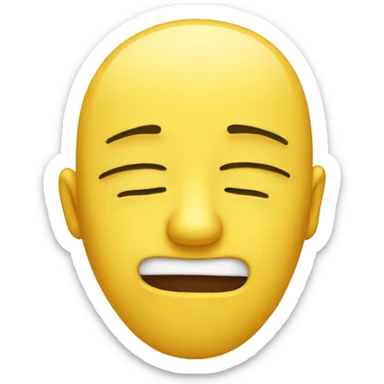 Teary eyed yellow face covering mouth  sticker