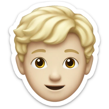 A porcelain blond boy sticker