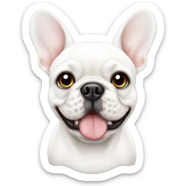 White French bulldog sticker