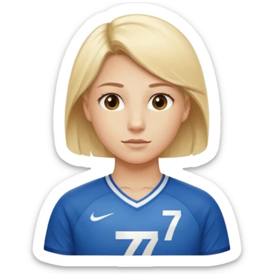 blonde Number 7 Printed Athlete sticker
